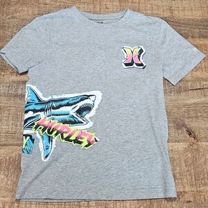 Boys Hurley Shark T-shirt Sz 10/12